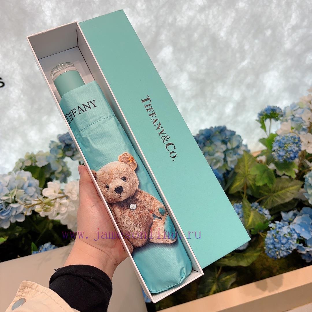 Tiffany's teddy bear pattern is fashionable and unique, with a three fold automatic folding efacltbl