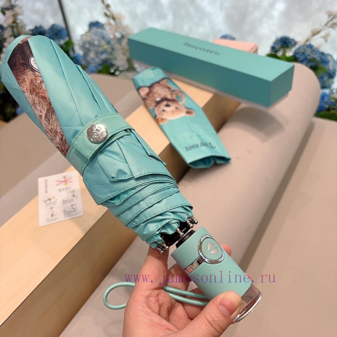 Tiffany's teddy bear pattern is fashionable and unique, with a three fold automatic folding efacltbl - Image 4