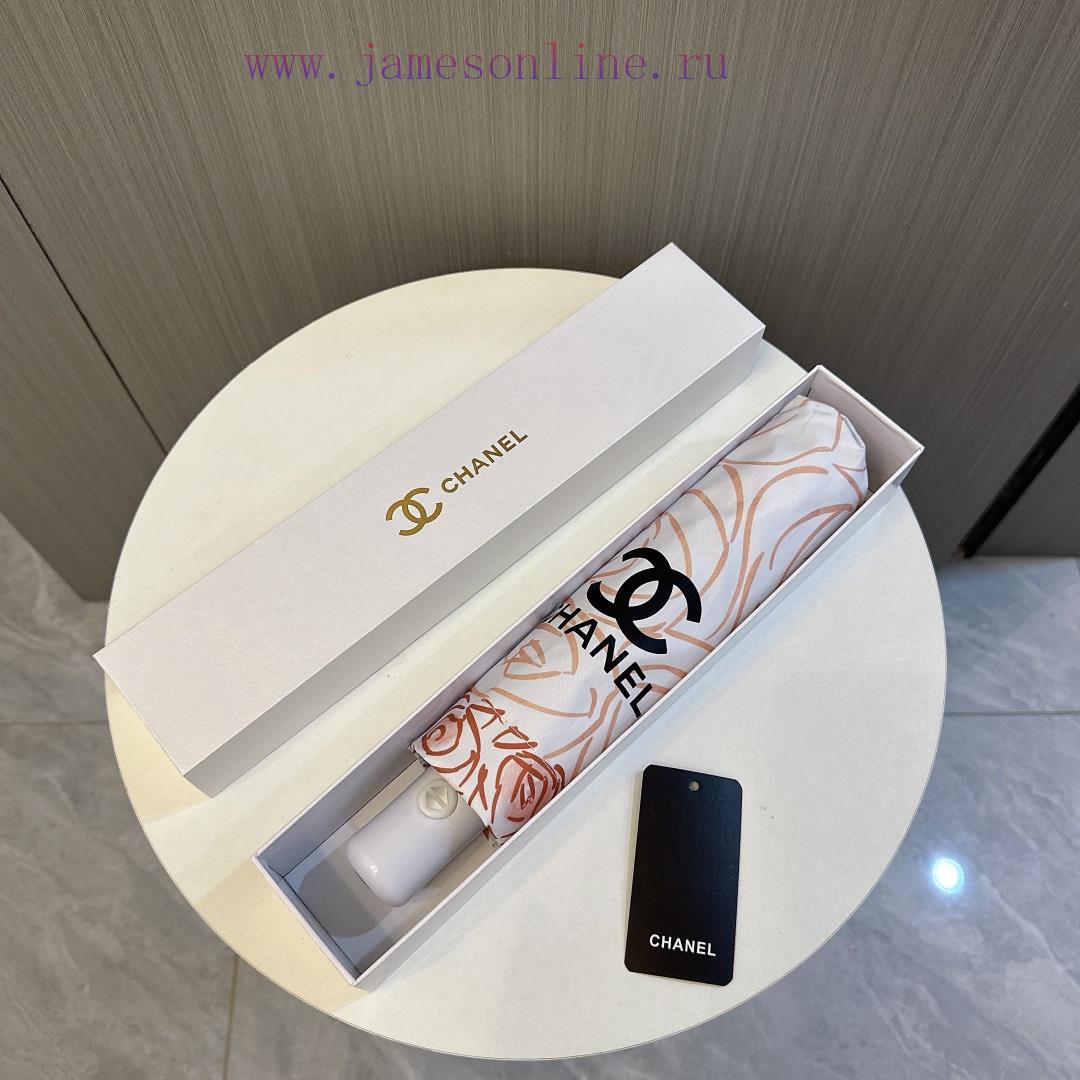 CHANEL Sketch 2024 Summer New Fully Automatic Folding UmbrellaBlack coating sunscreen effecteca5304r - Image 3