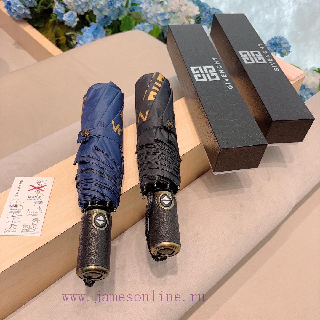 GIVENCHY three fold automatic folding umbrella with gift box, imported UV resistant umbrellaxd2hn0qa