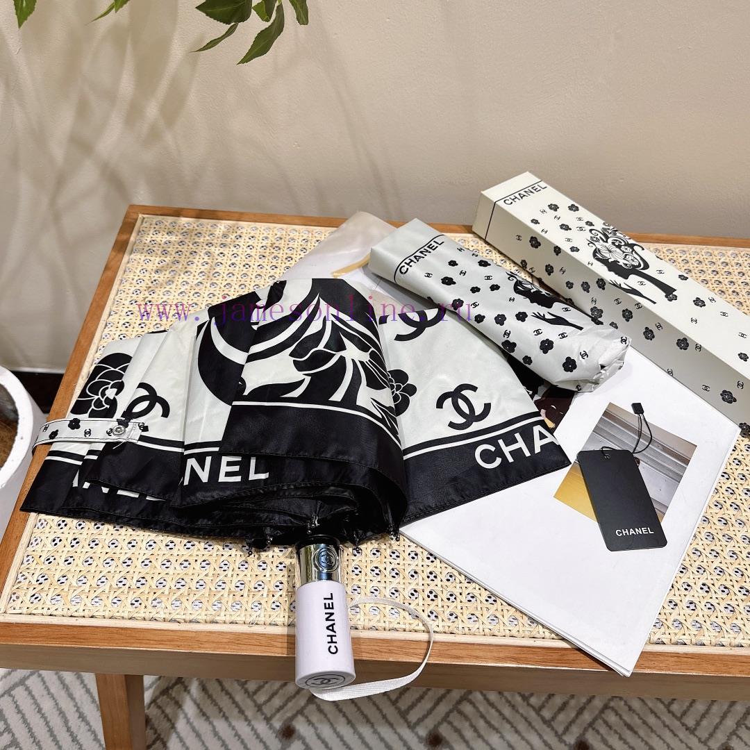 CHANEL Dunhuang 2024 new three fold automatic folding umbrella with exquisite workmanship, f64cjifjq - Image 4
