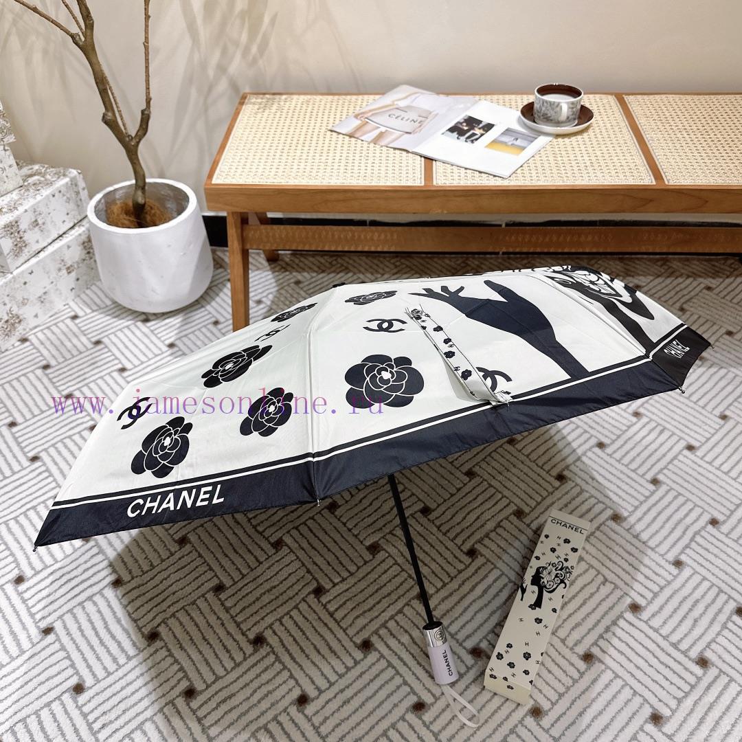 CHANEL Dunhuang 2024 new three fold automatic folding umbrella with exquisite workmanship, f64cjifjq - Image 8