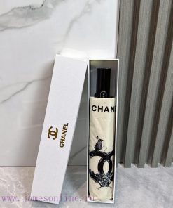 CHANEL Bird 2024 Summer New Fully Automatic Folding UmbrellaBlack coating sunscreen effectivawkrytvs
