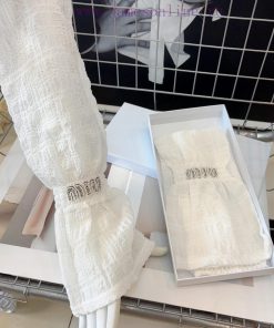 MiuMiu pleated bubble sleeves with packagingElastic sleeve circumference with super large el6xpy2y1n