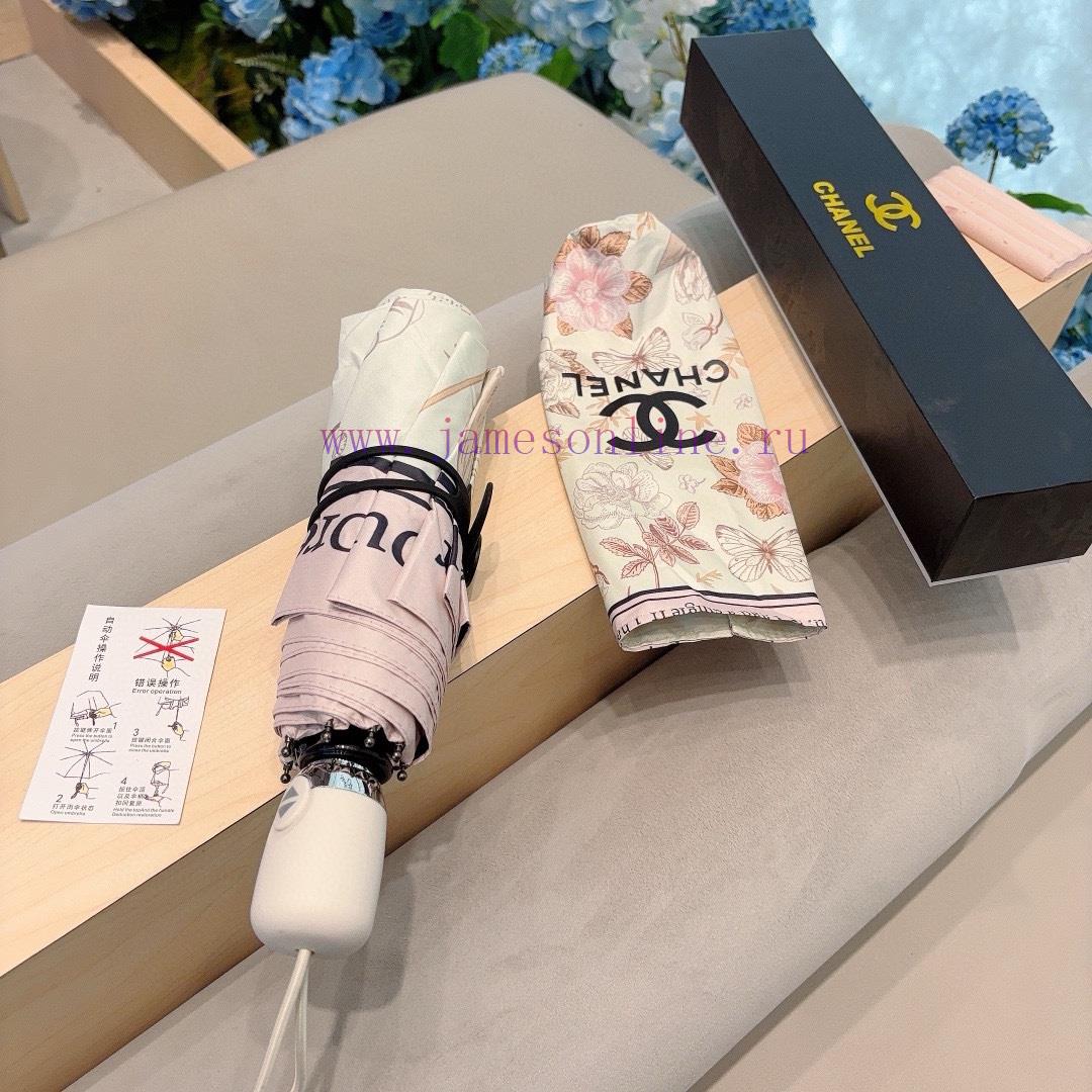 CHANEL Pink Butterfly 🦋 Triple fold automatic folding umbrella with exquisite workmanship, ssslzo78l