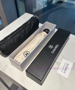 CHANEL Chain Bag Classic Chanel Triple Fold Camellia Umbrella with Automatic Folding Umbrellon6mr2bk