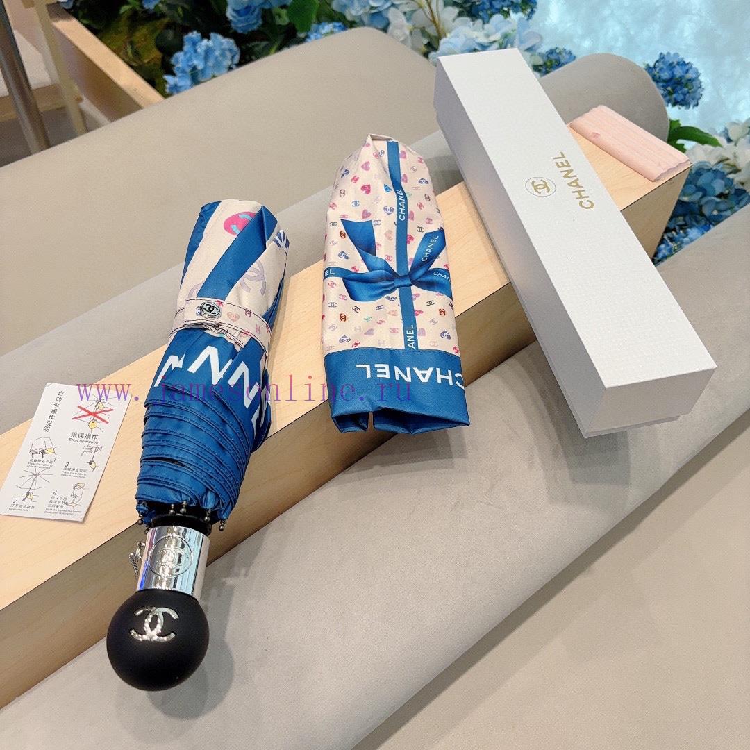 CHANEL Butterfly Knot Classic Returns, Triple Fold Automatic Folding Umbrella with Chanel Sottsysl6o - Image 2