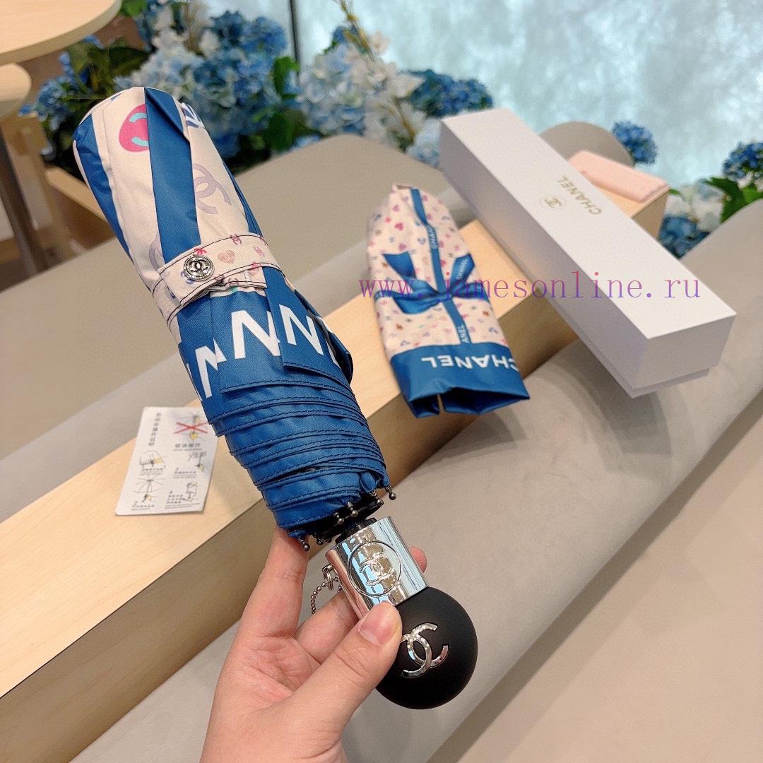 CHANEL Butterfly Knot Classic Returns, Triple Fold Automatic Folding Umbrella with Chanel Sottsysl6o - Image 3