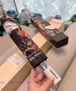 CHANEL's new three fold automatic folding umbrella uses Taiwan imported UV resistant umbrellvf7ozvkr