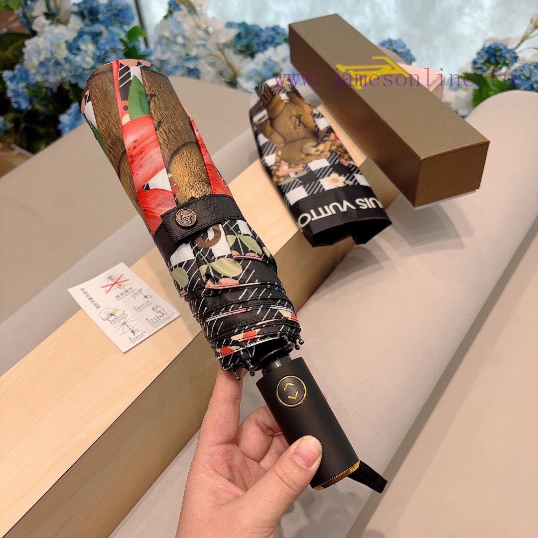 LOUIS VUITTON 2024 New Beer Bear Triple Fold Automatic Folding Sunny Umbrella with New Coatihtmxaxof - Image 3