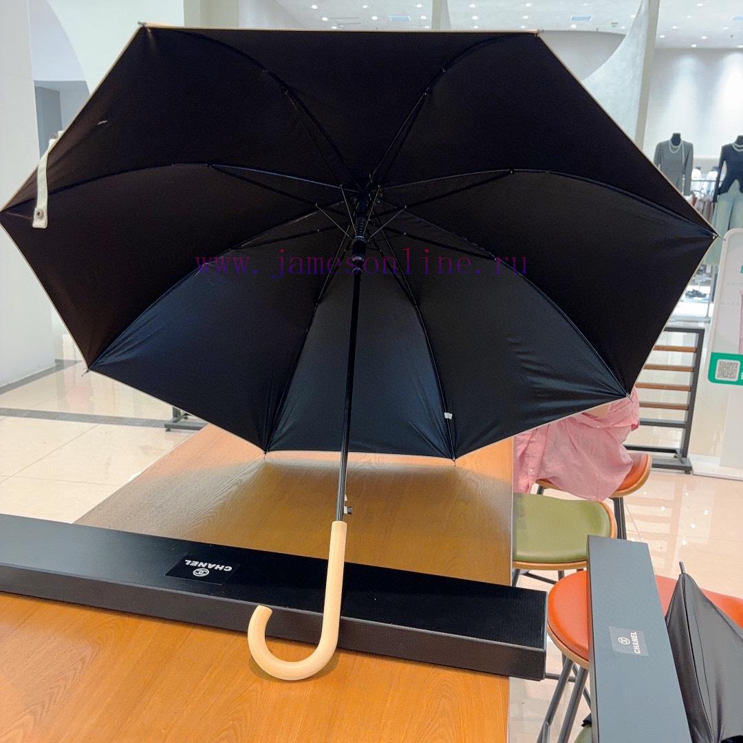 CHANEL straight pole long umbrella camellia classic Chanel summer new big logo rain and rain53781a6o - Image 6