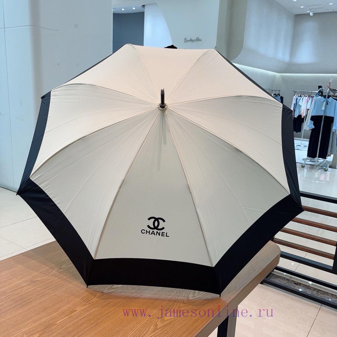 CHANEL straight pole long umbrella classic Chanel splicing summer new hot fashion item, ultrhb5mx5j7