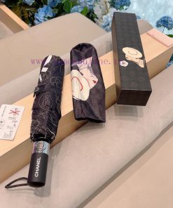 CHANEL Coco Triple Fold Automatic Folding Umbrella Made of Taiwan Imported UV Protective Umbh69jwres