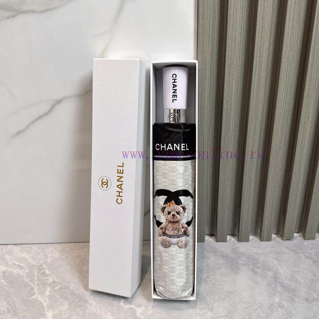 CHANEL Princess Bear 2024 Summer New Fully Automatic Folding Sunny UmbrellaBlack coating sunnie4cp91