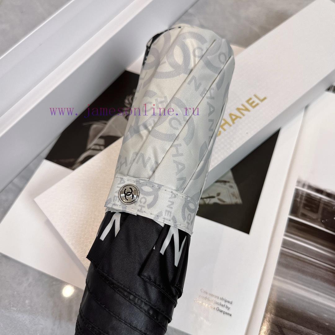 CHANEL Princess Bear 2024 Summer New Fully Automatic Folding Sunny UmbrellaBlack coating sunnie4cp91 - Image 3
