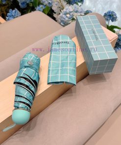 Tiffany Mini Small Sized Grid Five Fold Hand Folding Sunny Umbrella, New and Popular, Comes ofys03il