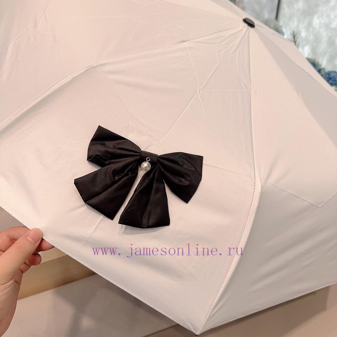 CHANEL 2024 new pearl bow, three fold automatic folding umbrella, exquisite workmanship, fashqnxs7ta - Image 10