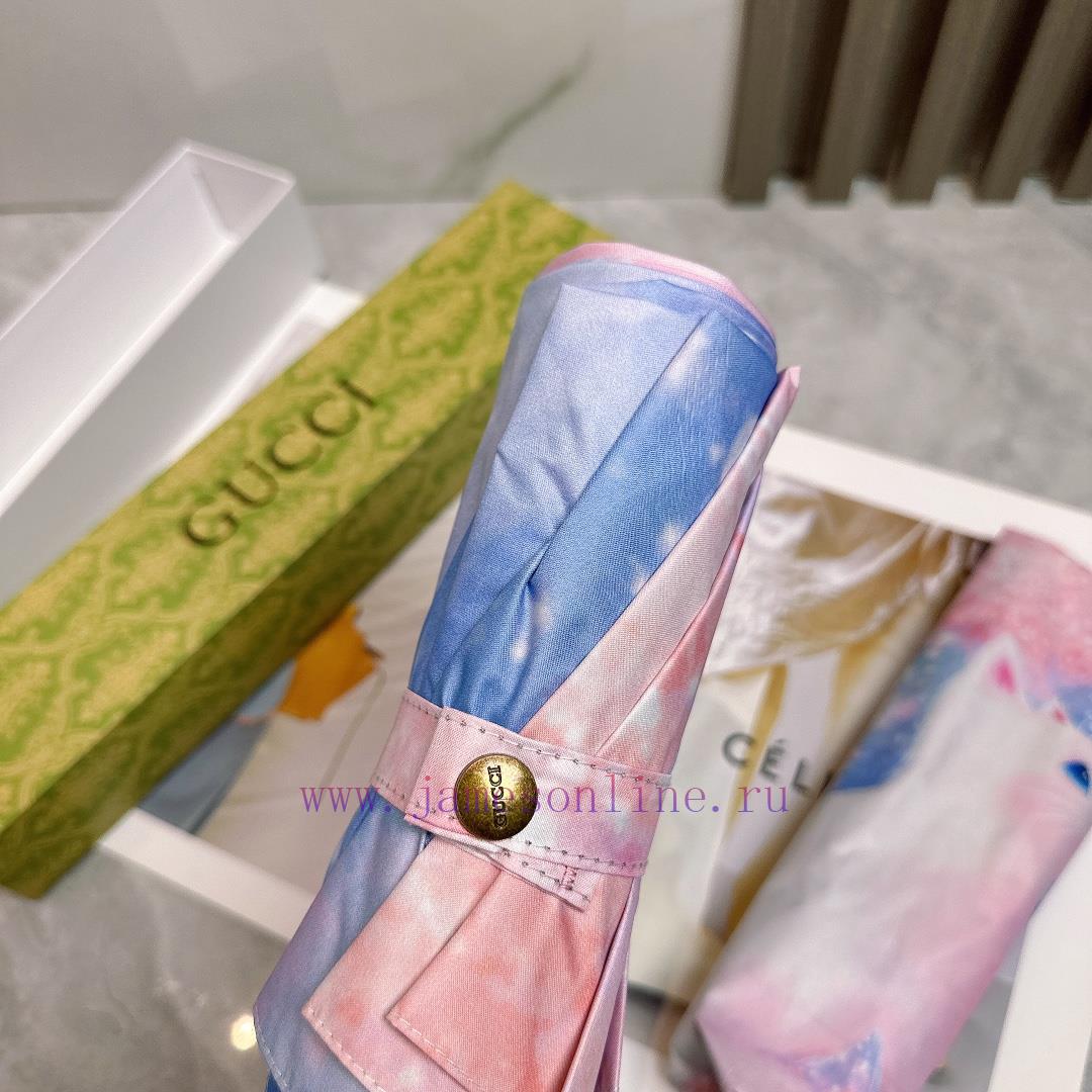 GUCCI Cat 2024 Summer New Folding Sunny UmbrellaBlack coating sunscreen effectively blocks 9136c9d01 - Image 4