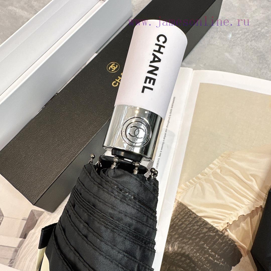 CHANEL Airplane 2024 Summer New Fully Automatic Folding UmbrellaBlack coating sunscreen effeitfp5zfw - Image 4