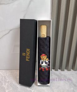 FENDI 2024 Summer New Fully Automatic Folding UmbrellaBlack coating sunscreen effectively blww0a7ccg