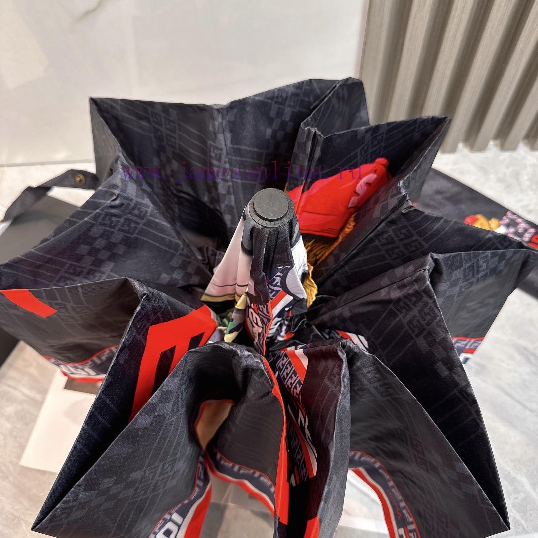 FENDI 2024 Summer New Fully Automatic Folding UmbrellaBlack coating sunscreen effectively blww0a7ccg - Image 4
