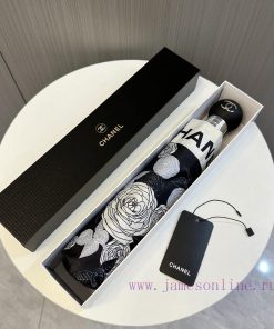 CHANEL Camellia 2024 New Triple Fold Automatic Folding Umbrella with Exquisite Craftsmanshipuxjqpclj