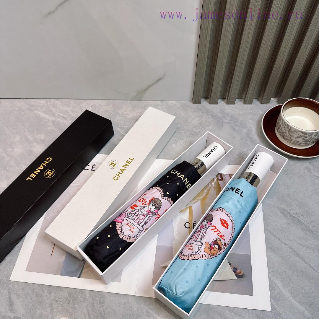 CHANEL 2024 Summer New Fully Automatic Folding UmbrellaBlack coating sunscreen effectively bn4rtyvq9 - Image 10
