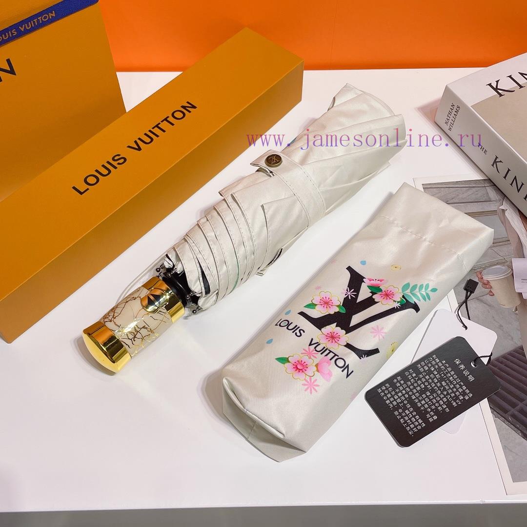 Louis Vuitton's snow landscape flower premium LV explosive automatic umbrella presents a unibj8php8q - Image 4
