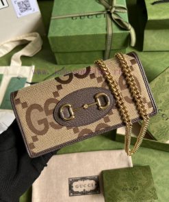 Gucci The Gucci Couplet 1955 series handbag is made of large G canvas fabric, paired with un 803skxmt