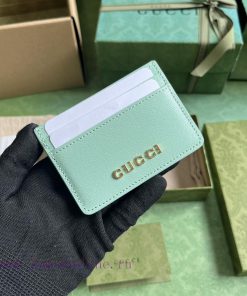Gucci The handwritten Gucci logo card holder with unlimited possibilities for exploring self edh8keme
