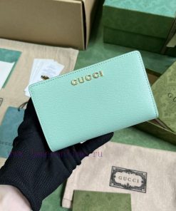 Gucci The classic work and design of the handwritten Gucci logo full zipper wallet are reint cvl1g1zm