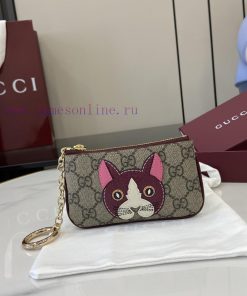Gucci The Little Red Cat details GG mini wallet is adorned with cute and playful animals suc pg4o7gnh
