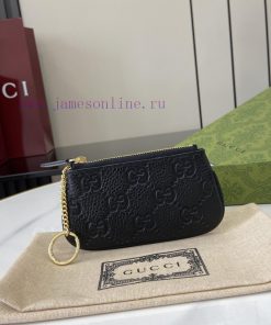 Gucci New GG Emblem Series Super Soft Lick Color Embossed/Full Leather WalletModel 815891Siz k6c3ww7m