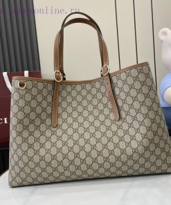 Gucci New GG Emblem Series Large Tote Bag with Original Green Gift BagThe all-new GG Emblem 66i0mpae