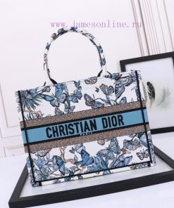 𝐃𝐢𝐨𝐫 Book ToteBlue Butterfly Medium 36cmThis Book Tote Handbag Was Designed By Maria Grazia Chi f9i3kenq