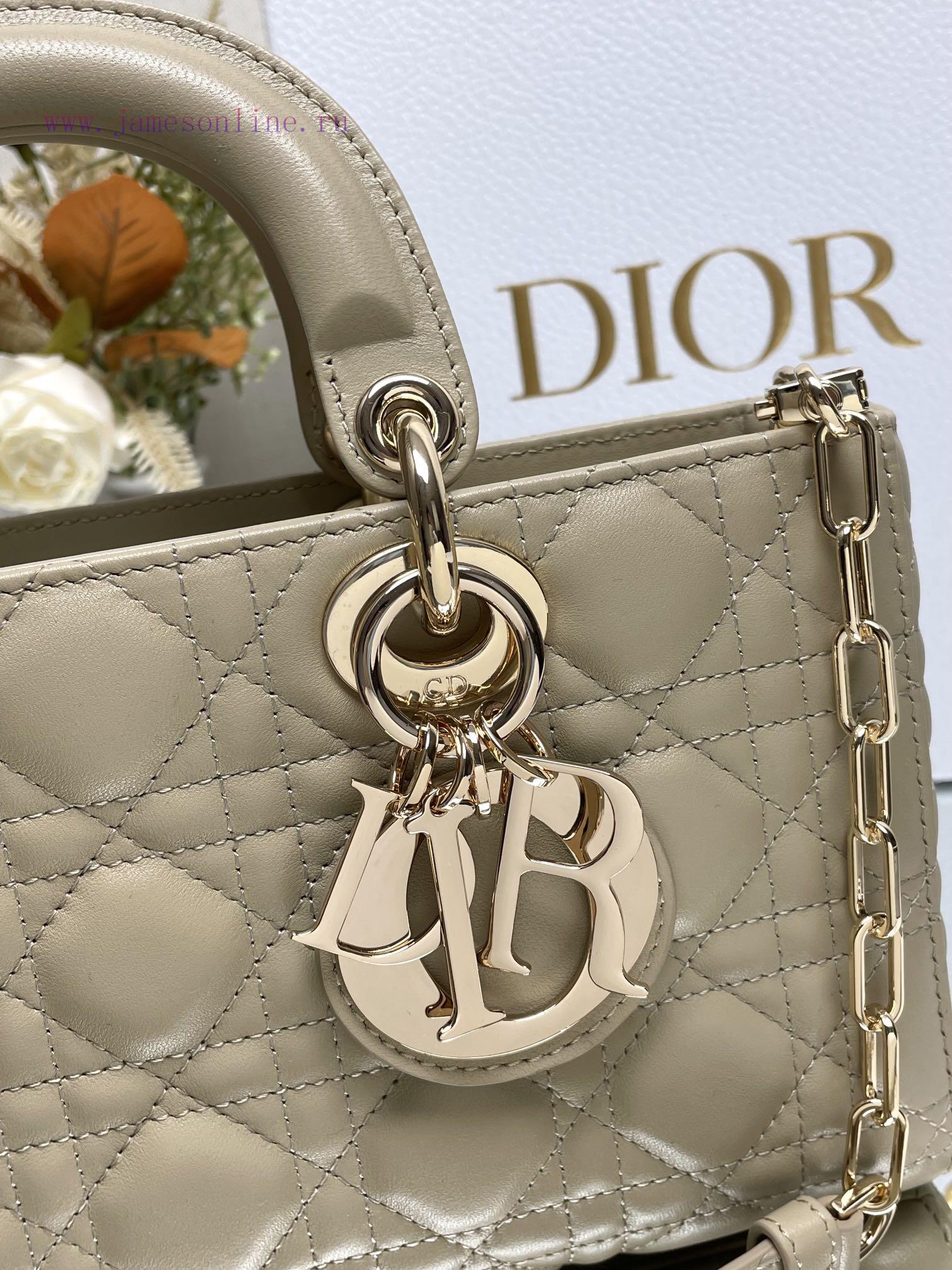 Top Tier Original Factory With Complete PackagingMedium LADY D-JOY Handbag "Apricot Sheepskin"T 72shbymp - Image 3