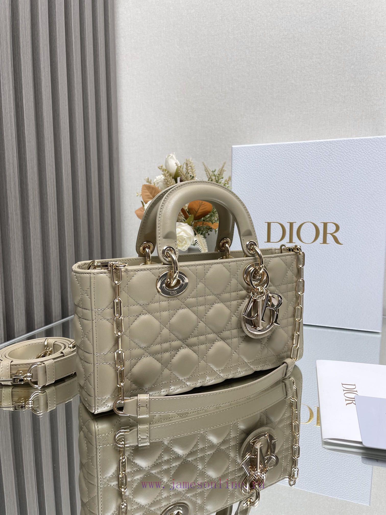 Top Tier Original Factory With Complete PackagingMedium LADY D-JOY Handbag "Apricot Sheepskin"T 72shbymp - Image 4