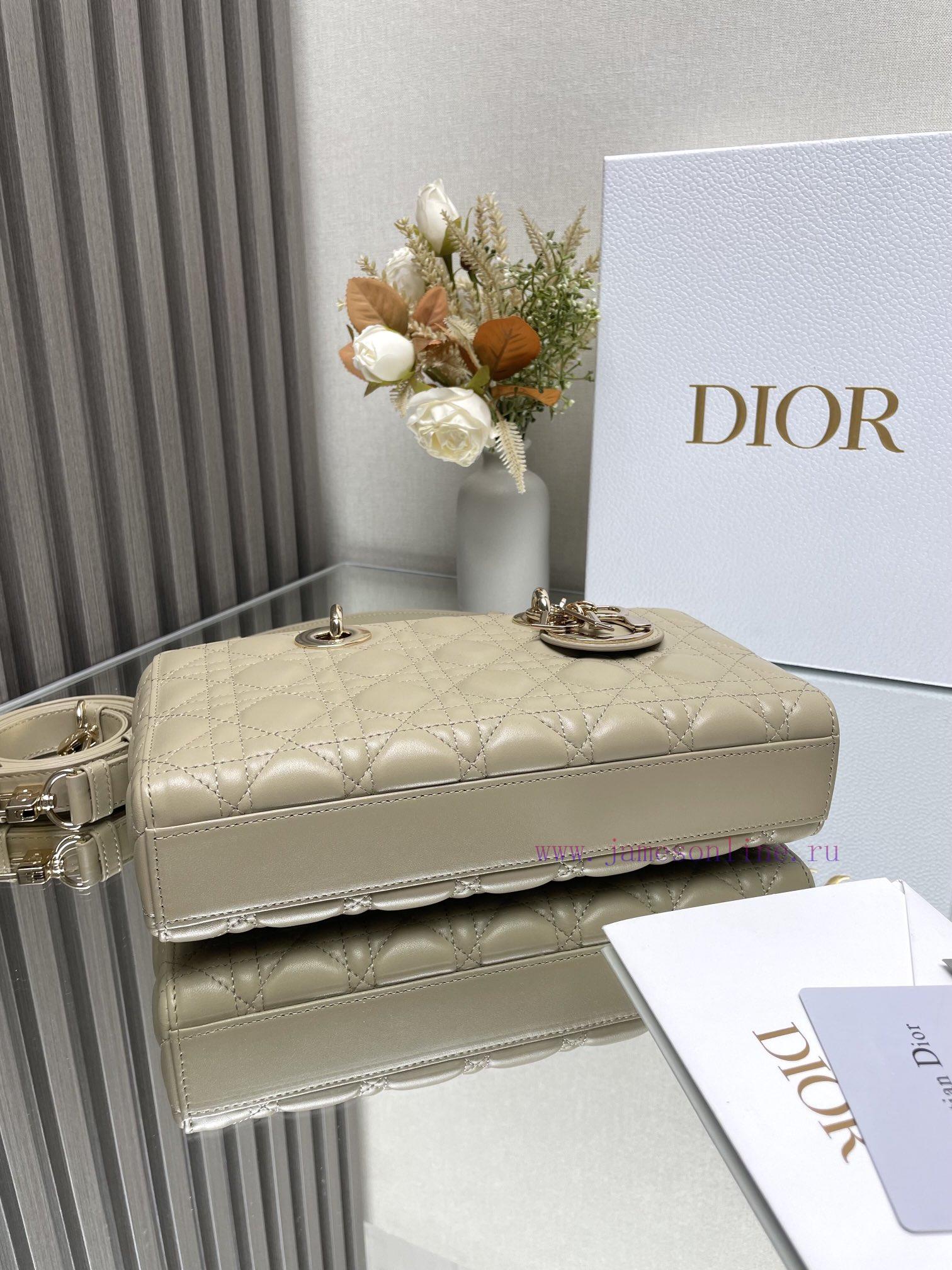 Top Tier Original Factory With Complete PackagingMedium LADY D-JOY Handbag "Apricot Sheepskin"T 72shbymp - Image 6