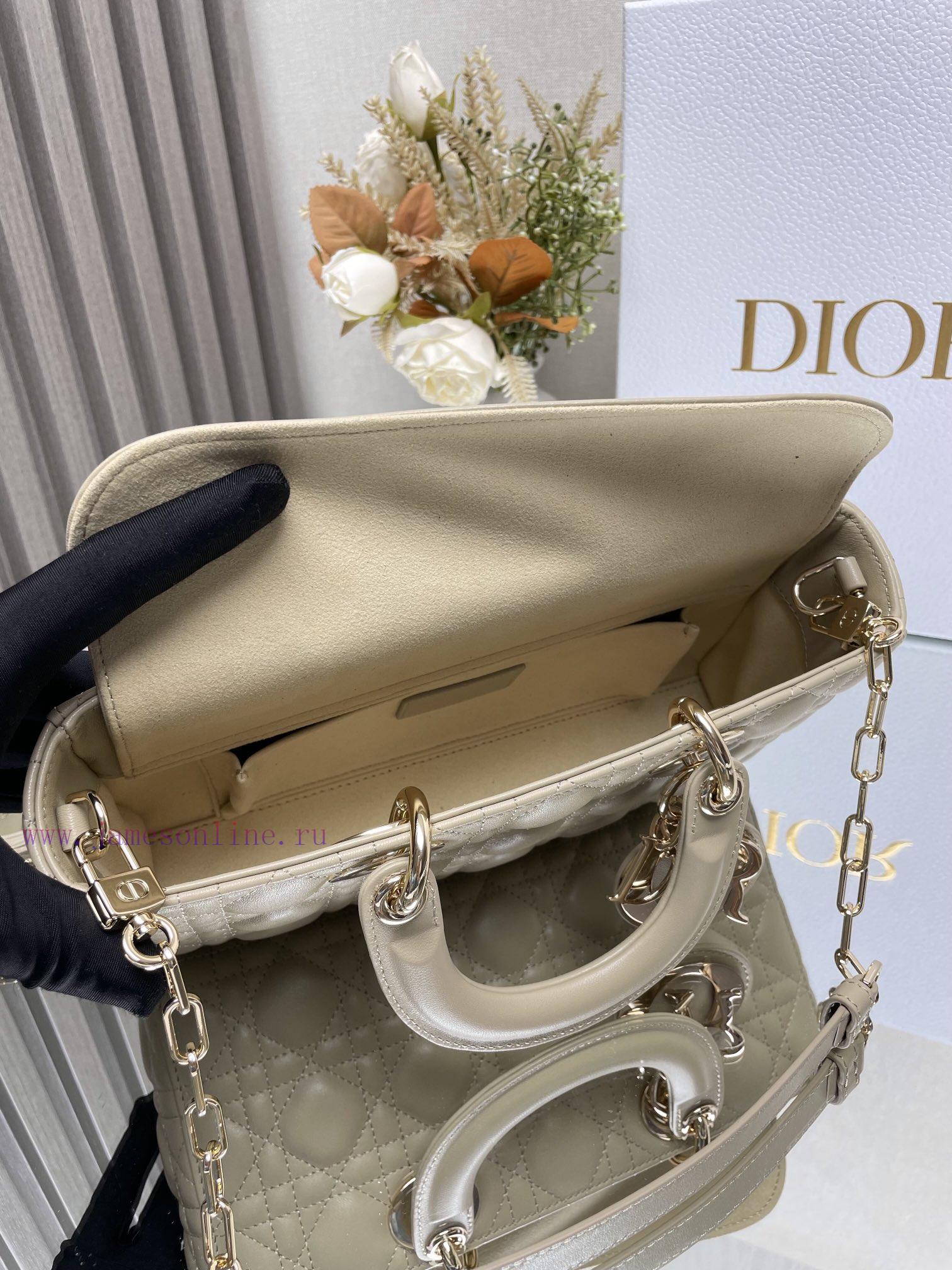 Top Tier Original Factory With Complete PackagingMedium LADY D-JOY Handbag "Apricot Sheepskin"T 72shbymp - Image 10