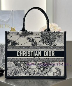 𝗗𝗶𝗼𝗿𝗕𝗼𝗸𝗧𝗼𝘁𝗲 New Style With Leather PalletBlack And White Constellation Medium SpotSoft White So gv2c5k9l