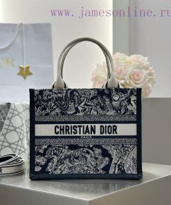 𝗗𝗶𝗼𝗿𝗕𝗼𝗸𝗧𝗼𝘁𝗲 New Style With Leather PalletNew Blue Tiger New Leather Small Size In Stock𝑫 Home C 9djevpr5
