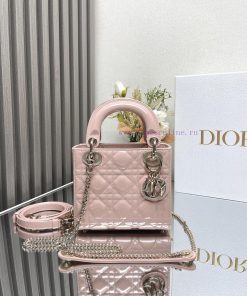 Classic Lady Diana Three Grid Pink Lacquered LeatherModel 0505This LadyD Audemars Piguet Bag Co z3o6t0h4