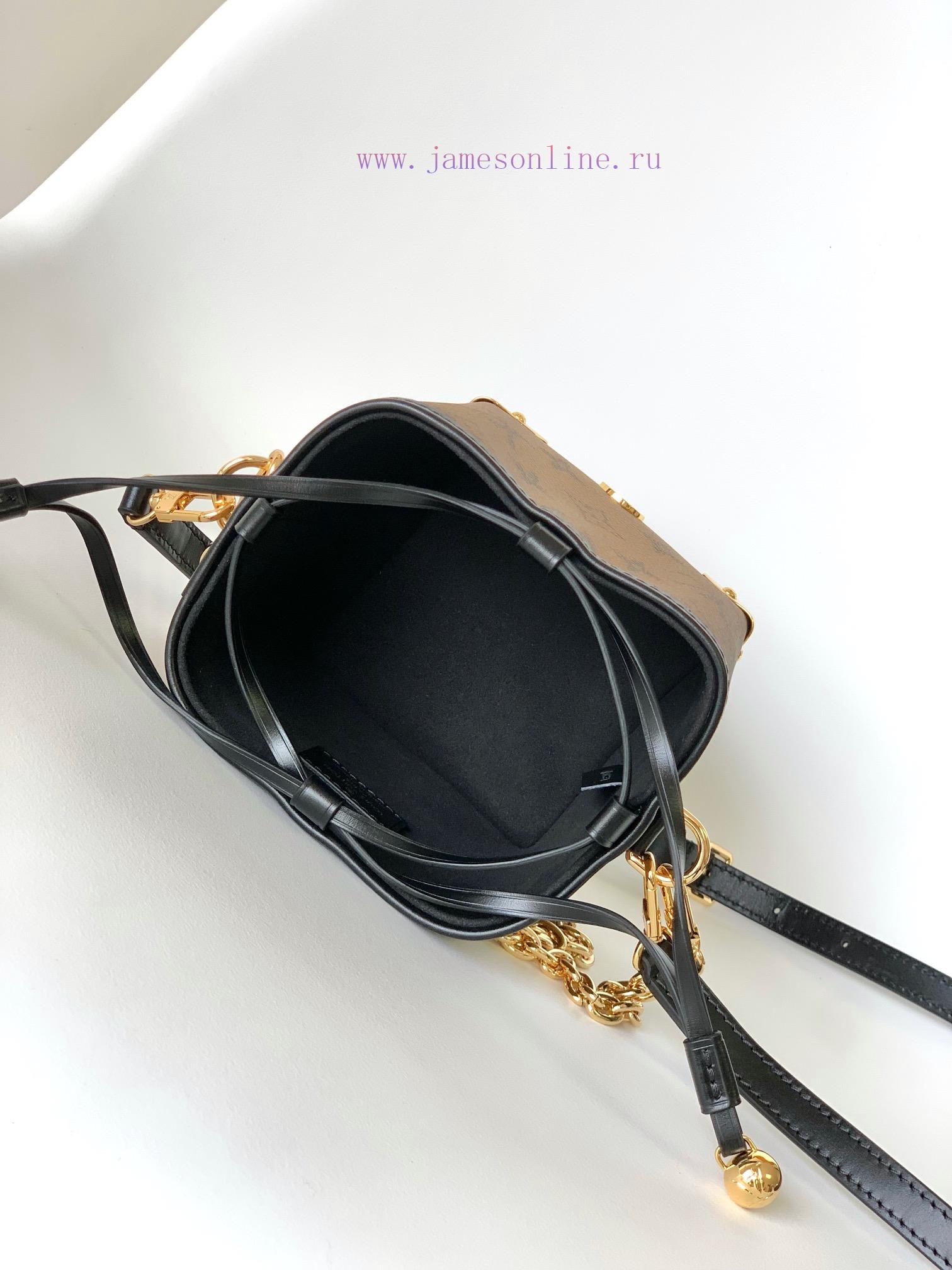 Louis Vuitton Bags M82885 Yellow Flower Mini Bucket Bag Burned Wheat Bag Series Zjs Jh Online Only Handbag M82885 kulakia7 - Image 9