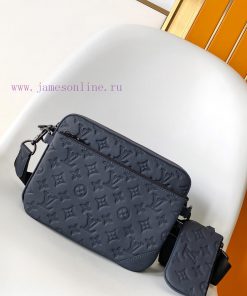 Louis Vuitton Bags 163 M14785 Royal Blue M46604 Blue M46602 Black M46603 Grey This Trio Messenger Bag Is Made Of L 8vk8uk04