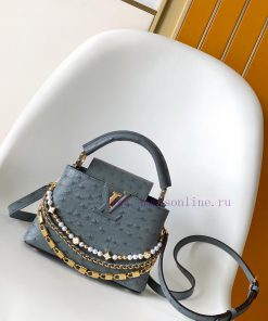 Louis Vuitton Bags M11906 Ostrich Pattern M12345 Black M12279 White M11908 Black M11906 Green This Capucines BB Ha w06sdk57