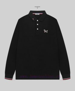 After Sales TB/Tom Brown 24SS New Logo Embroidered Lapel Long Sleeved Polo ShirtA T-shirt That foqwxpcs
