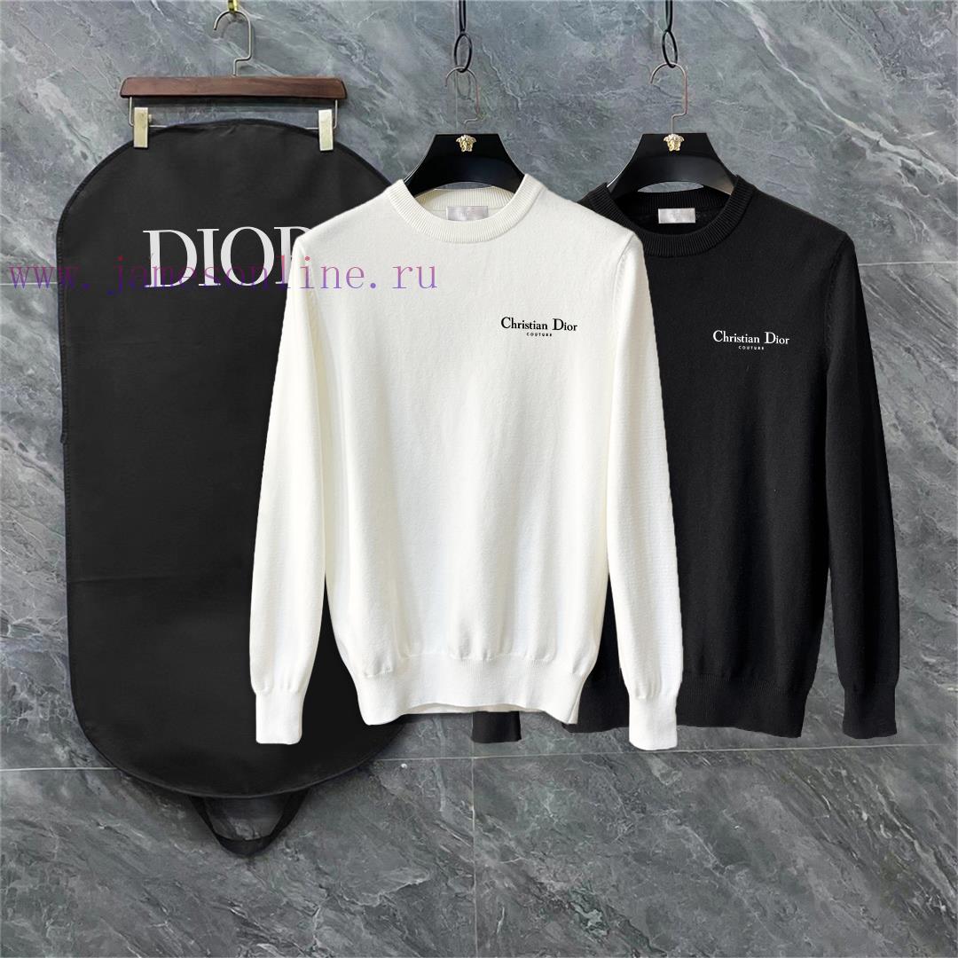 After Sales Dior 3 Logo Complete Exquisite Logo Round Neck SweaterPremium Wool Blended Sweater htmjn259 - Image 5