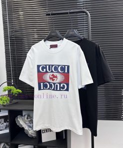 Gucci  Style Number G915 Gucci Box Letter Front Printed Short Sleeved ShirtFabric - Made Of 320 726efqmi