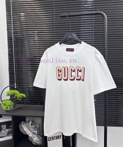 Gucci  Style Number G905 Gucci Letter Front Printed Short Sleeved ShirtFabric - Made Of 320g Do hw4d67iq