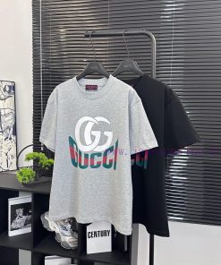 Gucci  Style Number G902 Gucci Double Large G-letter Logo Front Printed Short Sleeved ShirtFabr tu1mdwwe